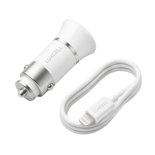 Dual USB-A Autolader 3,4A met Lightning Kabel