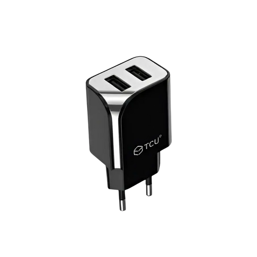 Dual USB-A Thuislader 10W – Zwart