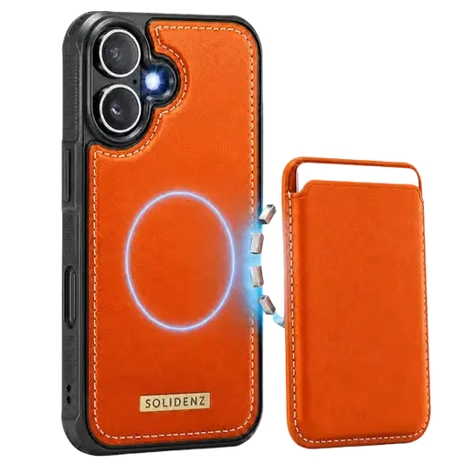 Coque arrière Solidenz MagSafe – iPhone 17 – Orange