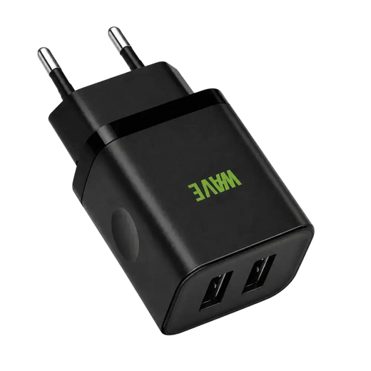 Wave WA-102 USB Wandlader 10.5W – 2x USB-A – Zwart