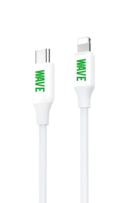 Wave WA-9 USB-C naar Lightning Oplaadkabel 2 Meter - Snelladen tot 20W (Wit)