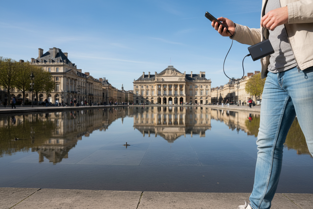 Acheter une powerbank à Bordeaux – Quais de la Garonne et Place de la Bourse