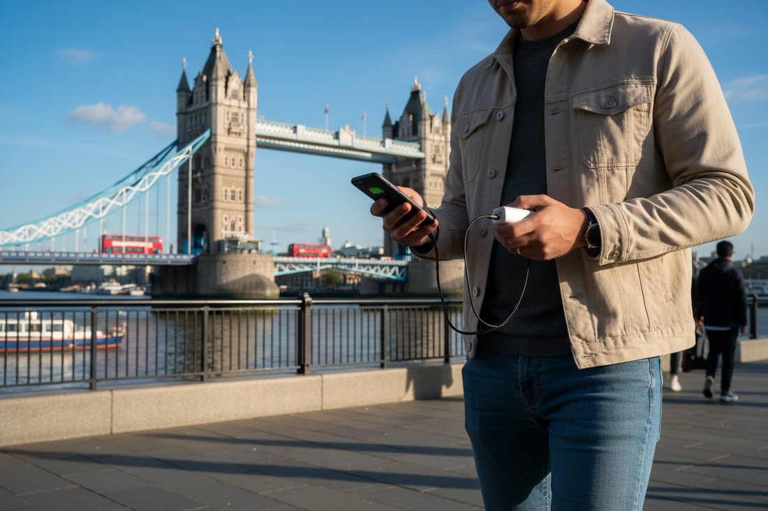 Buy a powerbank in London – Tower Bridge in the background