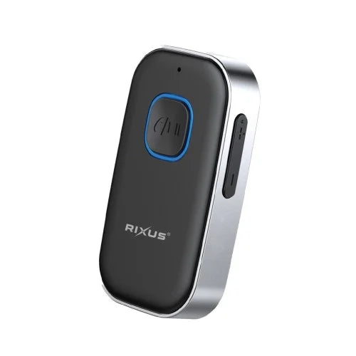 Rixus RXBT33 Bluetooth 5.0 AUX ontvanger in zwart/zilver, ideaal voor audioapparatuur