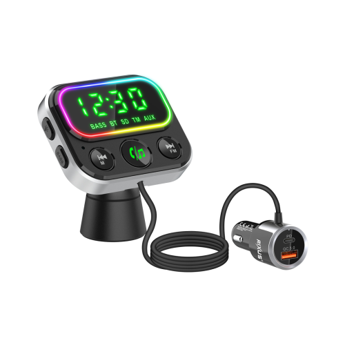 Rixus RXBT55 2-in-1 Bluetooth FM-transmitter & Auto-adapter – Zwart
