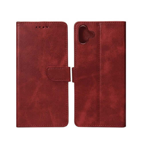 Rixus bookcase voor Samsung Galaxy A06 – donkerrood