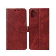 Rixus bookcase voor Samsung Galaxy A06 – donkerrood