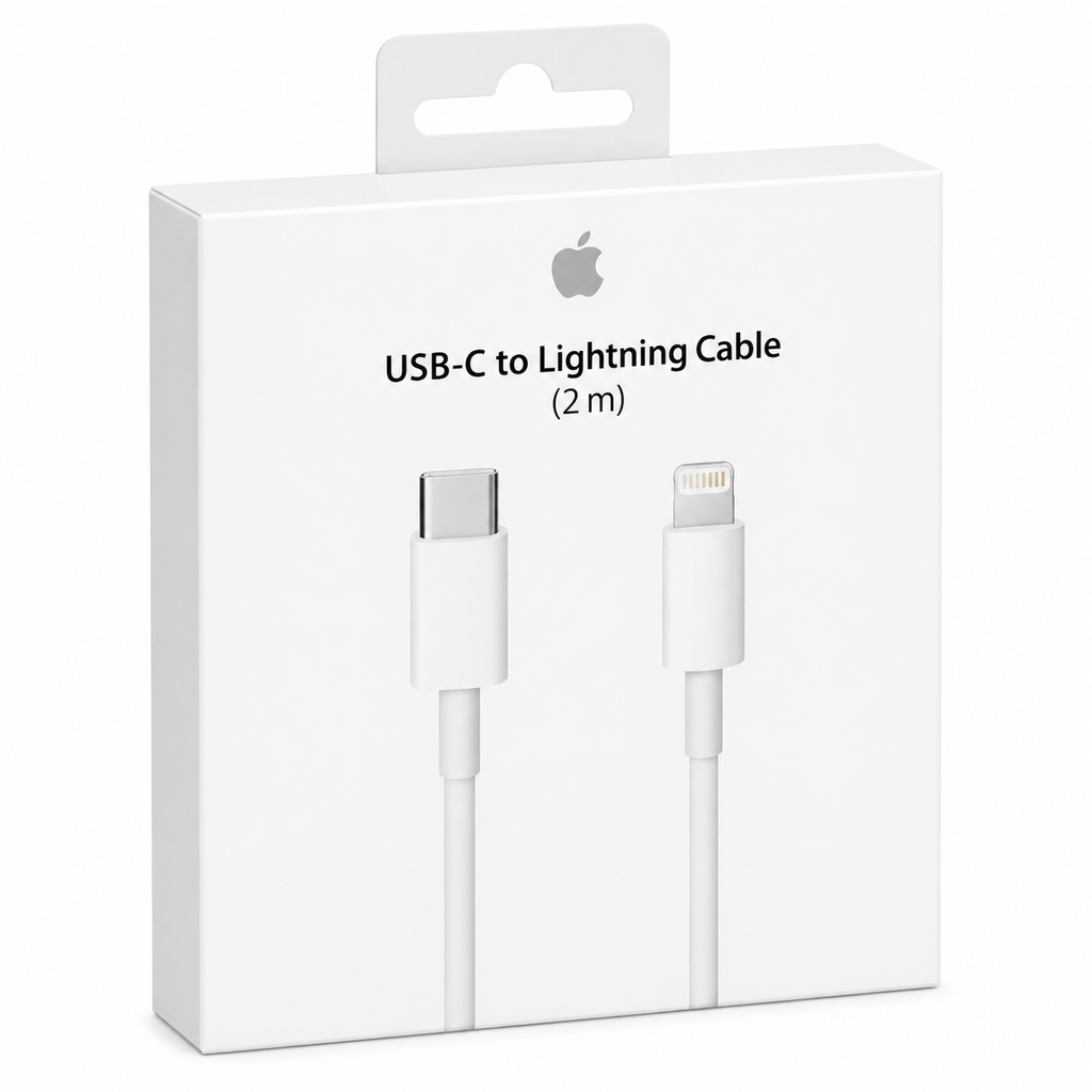 Apple iPhone USB-C naar Lightning Kabel 2 Meter – Snelladen & Data Sync – Wit