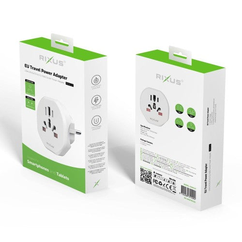 Rixus RXHC27 EU Reisadapter / Wandadapter – Wit
