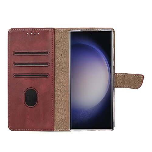 Rixus bookcase voor Samsung Galaxy S25 Ultra – donkerrood