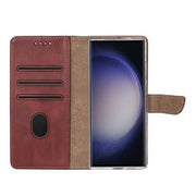 Rixus bookcase voor Samsung Galaxy S25 Ultra – donkerrood