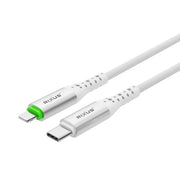 Rixus RXUC21L Auto Disconnect USB-C naar Lightning kabel 1m wit – productoverzicht