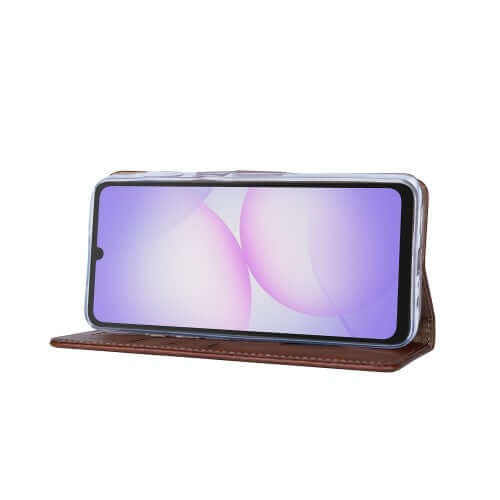 Rixus bookcase voor Samsung Galaxy A07 / A08 – bruin