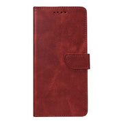 Rixus bookcase voor Samsung Galaxy A07 / A08 – donkerrood