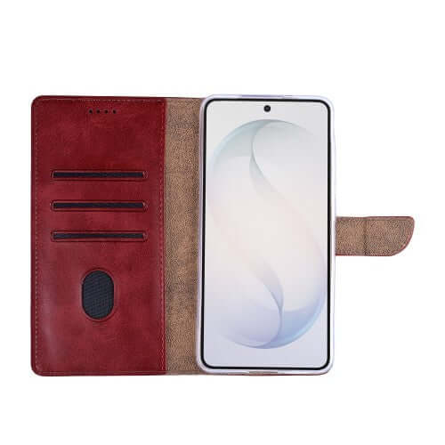 Rixus bookcase voor Samsung Galaxy S26 Plus – donkerrood