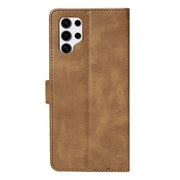 Rixus bookcase voor Samsung Galaxy S25 Ultra – lichtbruin