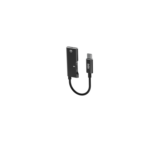 Durata DRMU19 USB-C audio laadadapter voor audio en opladen via USB-C apparaten.