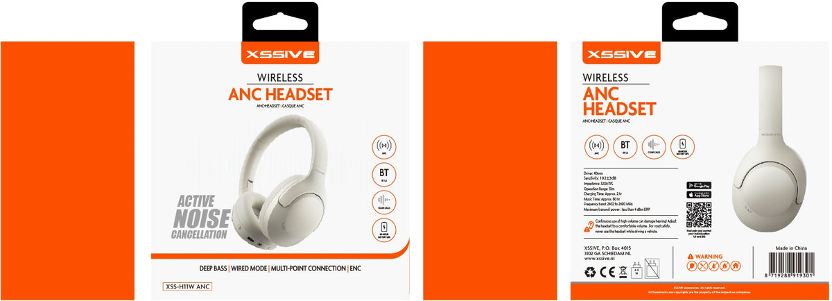 Xssive Wireless ANC Headset XSS-H11W ANC - Wit