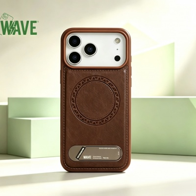 Wave Magnetische Hoes met Stand Galaxy A35 - Bruin