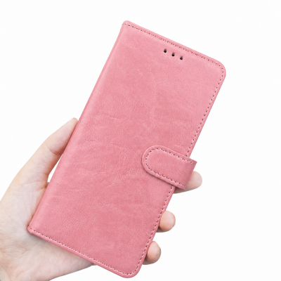 Wave Leer boekhoes iPhone 18 Pro Max - Pink