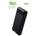 Wave WA-89 Solar Powerbank 10000mAh – USB-C – LED Display – Zwart