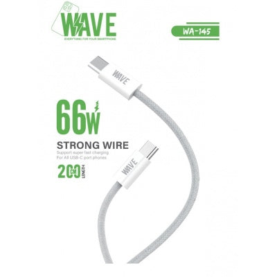 Wave WA-145 Super Quick Charger Type-C to Type-C Cable (66 Wat) 2M (wit)