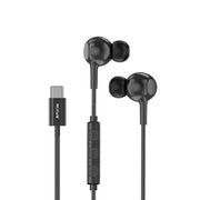 Rixus RXHD56C USB-C Oordopjes met Microfoon – Zwart