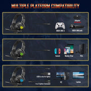 ONIKUMA K19 professionele gaming headset met microfoon RGB LED met ruisonderdrukking