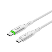 Rixus RXUC21C Auto Disconnect USB-C naar USB-C kabel 1m 60W wit – kabeldetail