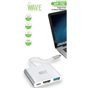 Wave WA-132 Multiport Adapter USB-C to HDMI+VGA+USB-C