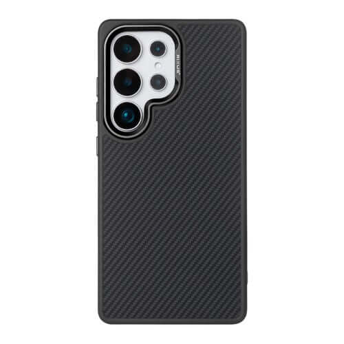 Rixus Mag Carbon MagSafe-compatibel hoesje voor Samsung Galaxy S26 Ultra – zwart