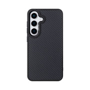 Rixus Mag Carbon hoesje voor Samsung Galaxy S25 Plus – MagSafe-compatibel, titaniumzwart