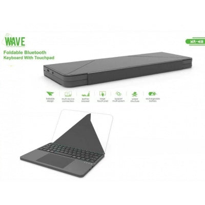 Wave WA-418 opvouwbaar draadloos toetsenbord met touchpad