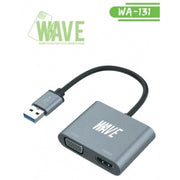 Wave WA-131 Adapter USb TO HDMI+VGA -CU
