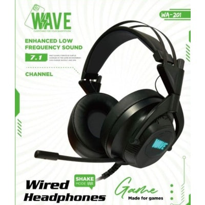 Wave WA-201 Gaming Headphones with surround sound and Shake Mode