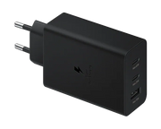 Samsung 65W PD Power Adapter Trio USB-C x2 USB-A x1 Retail with Packing (zwart)
