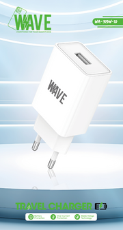 Wave WA-319W-10 Travel Charger 12W USB-A Port With USB Micro Cable (wit)