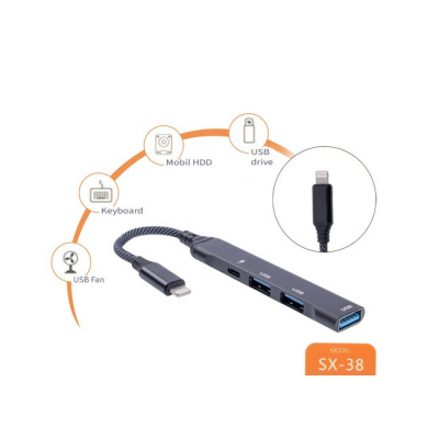 Type-C Plug to 4 USB Port Extender SX-35