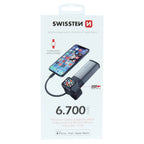 Swissten 2-in-1 Wireless MFI Powerbank 10.5W – 6.700 mAh