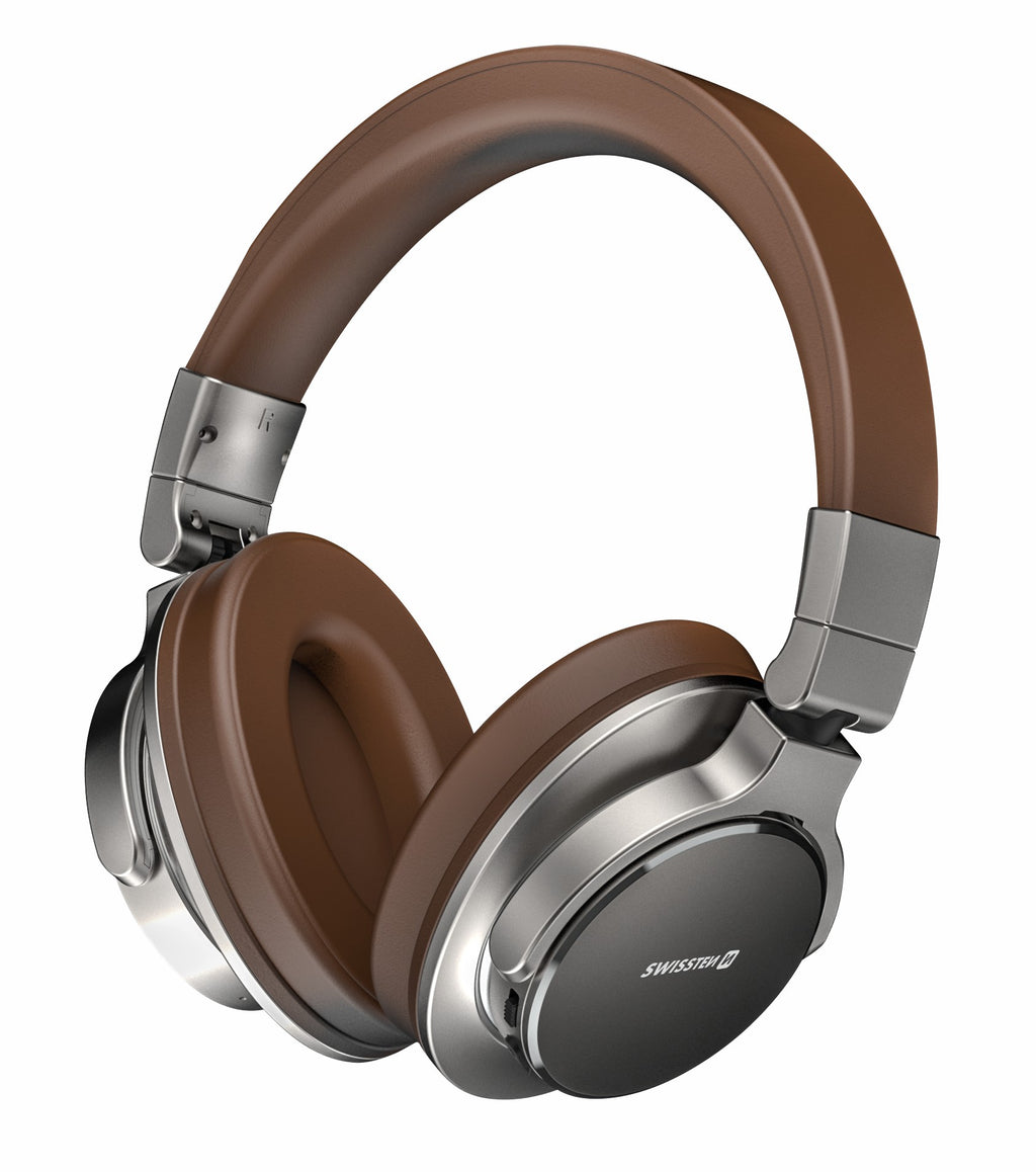 Swissten Jumbo Stereo Koptelefoon – Bruin