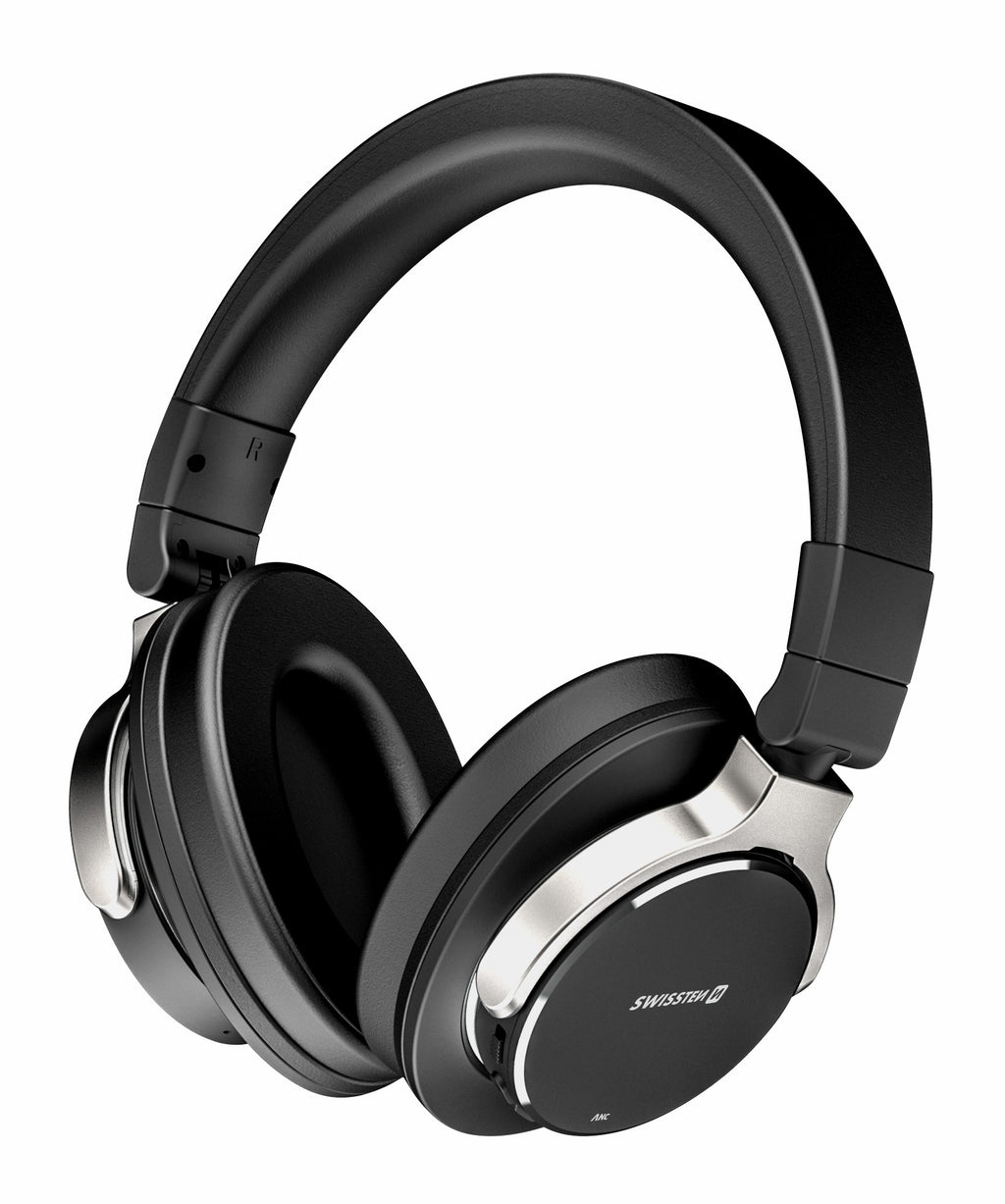 Swissten Jumbo Stereo Koptelefoon met Active Noise Cancelling – Zwart