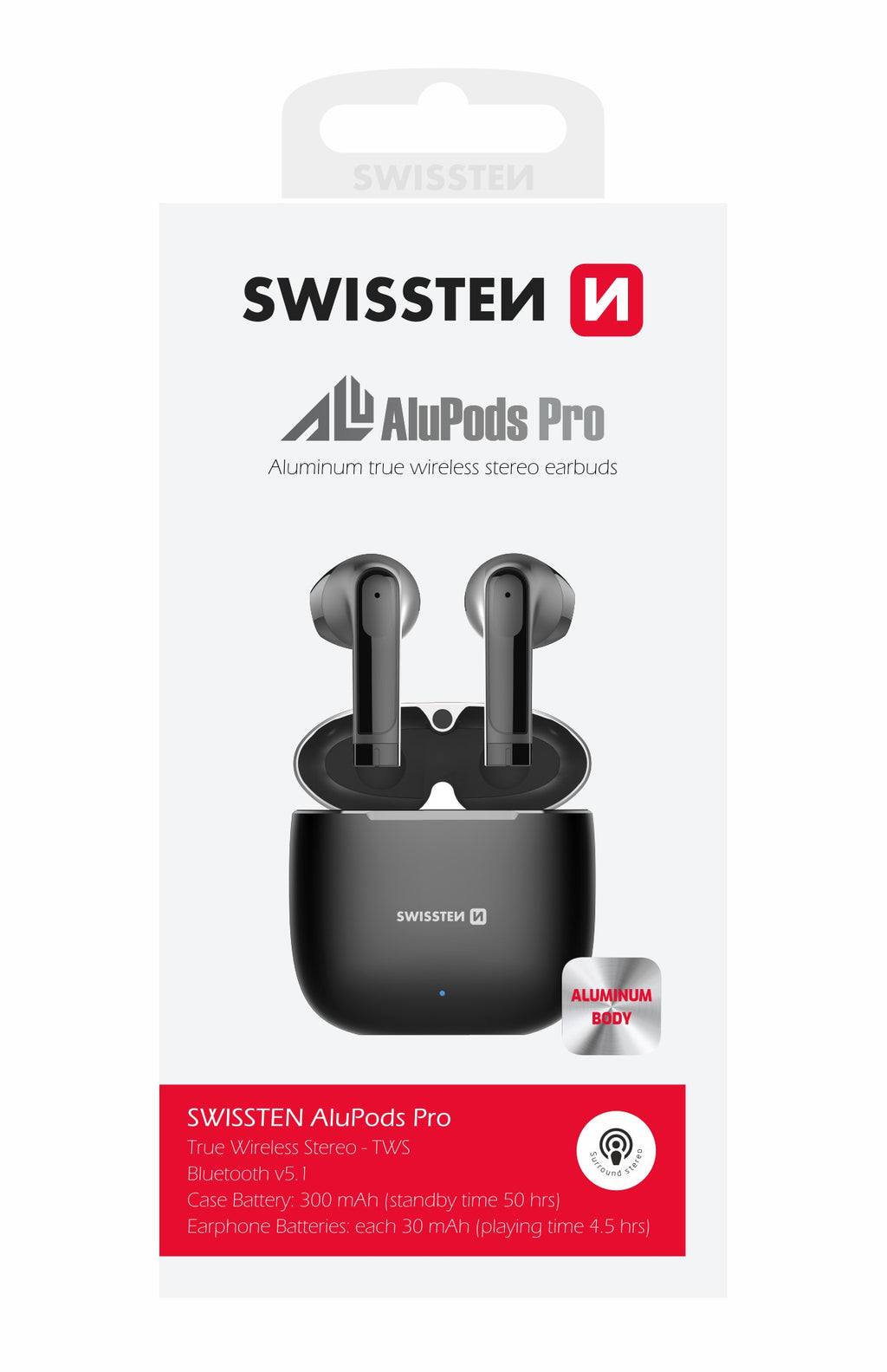 Swissten AluPods PRO Draadloze Oordopjes