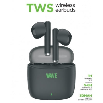 Wave WA-82 TWS Wireless earbuds (zwart)