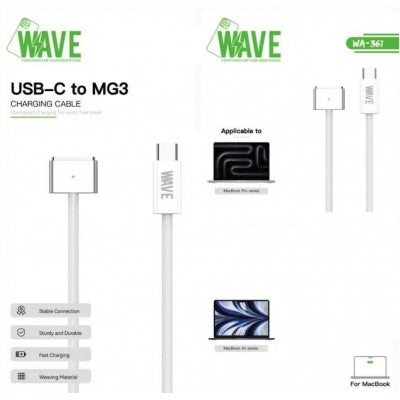 Wave Wa-361 USB‑C-To -MagSafe 3 Cable 2m - White