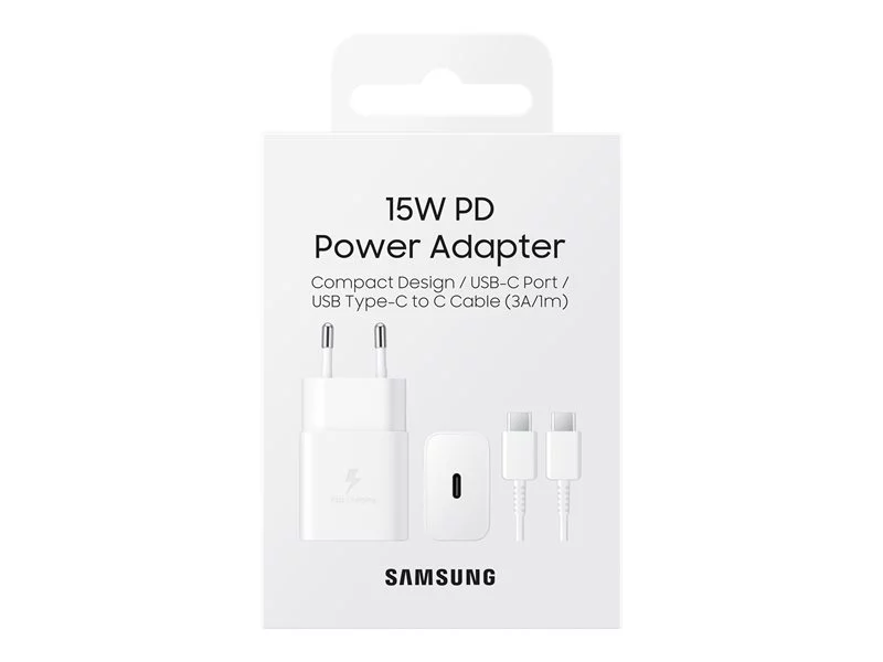 Samsung EP-T1510 USB-C Fast Adaptor With Cable (15W)  - wit