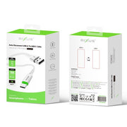 Rixus RXUC21AC Auto Disconnect USB-A naar USB-C kabel 1m wit – kabeldetail