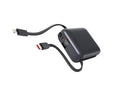 Swissten Powerbank 10.000 mAh – Ingebouwde USB-C & Lightning Kabels – Zilver