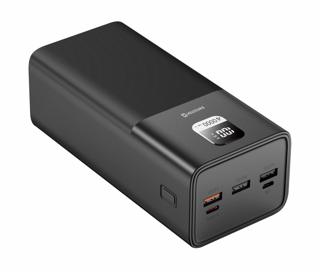 Swissten PowerLine Powerbank 100W – 40.000 mAh – Schwarz