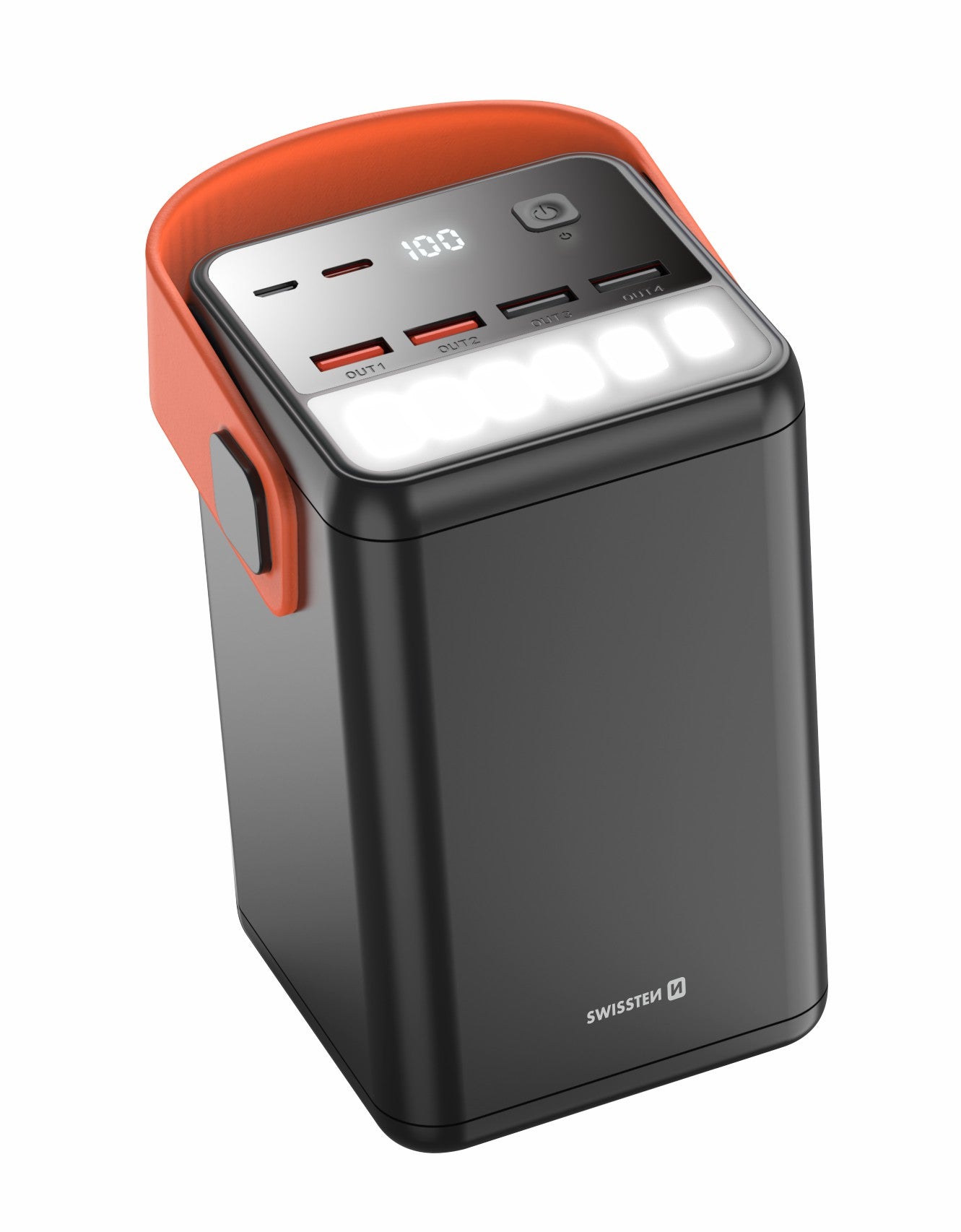 Swissten PowerLine Powerbank 65W – 60.000 mAh – Schwarz