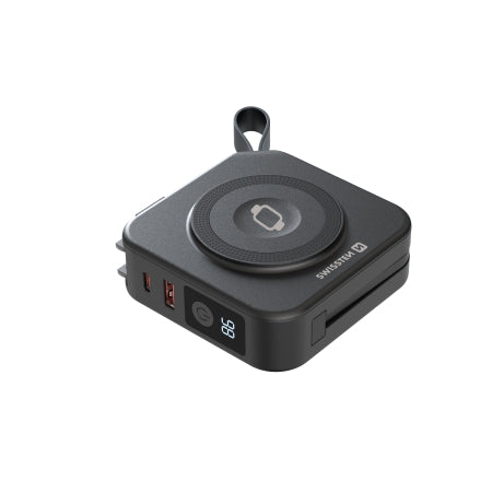 Swissten All-in-One Pro Powerbank – 10.000 mAh – Zwart
